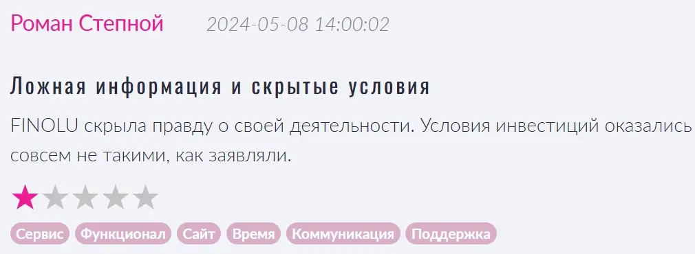 отзывы finolu