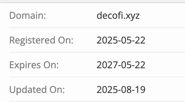 домен DeCoFi Limited