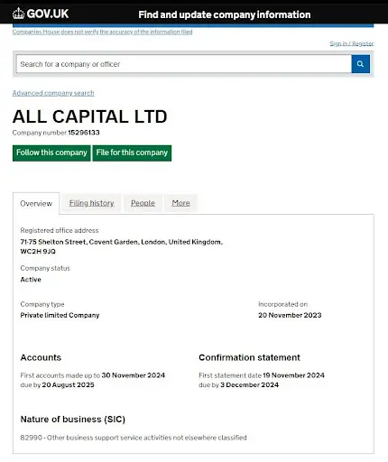 Кидалово AllCapitalInc Кидалово AllCapitalInc