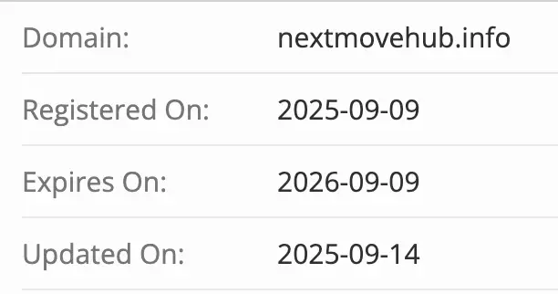 Nextmovehub домен домен Nextmovehub