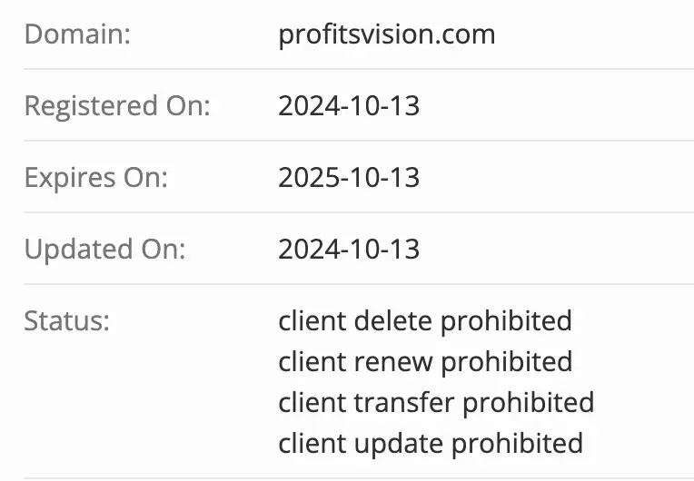 Profits Vision домен домен Profits Vision