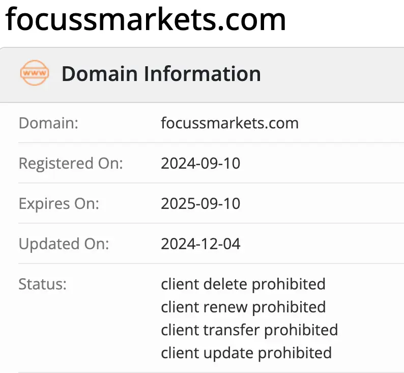 домен Focuss Markets Focuss Markets домен
