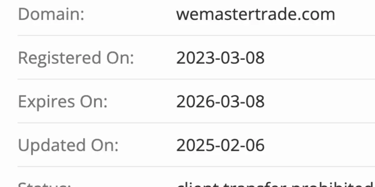 WeMasterTrade домен домен WeMasterTrade