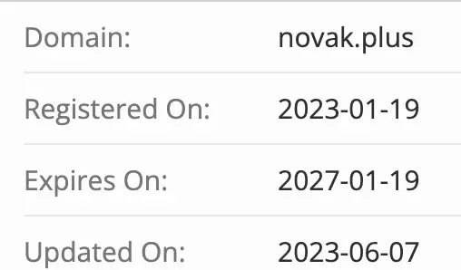 Novak Plus домен домен Novak Plus
