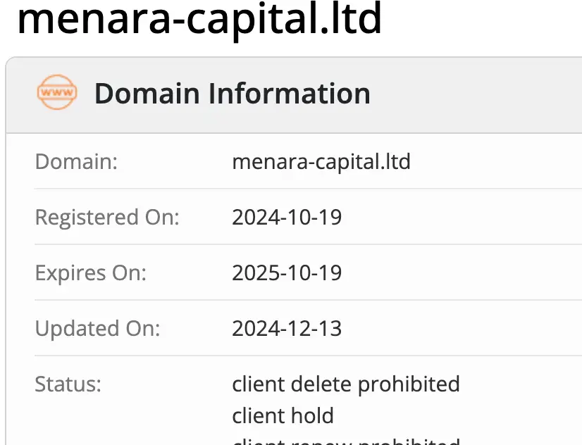 домен Menara Capital Ltd Menara Capital Ltd домен
