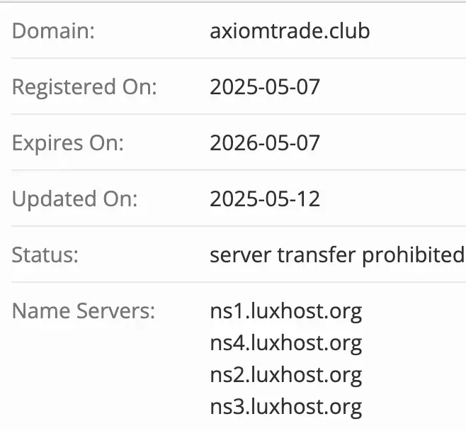 AxiomTrade Club домен домен AxiomTrade Club