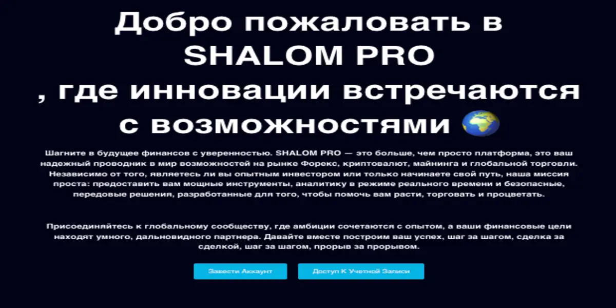 SHALOM PRO обзор проекта информация о SHALOM PRO