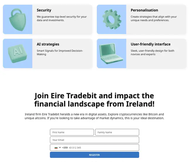 Eire Tradebit инфо о сайте обзор платформы Eire Tradebit