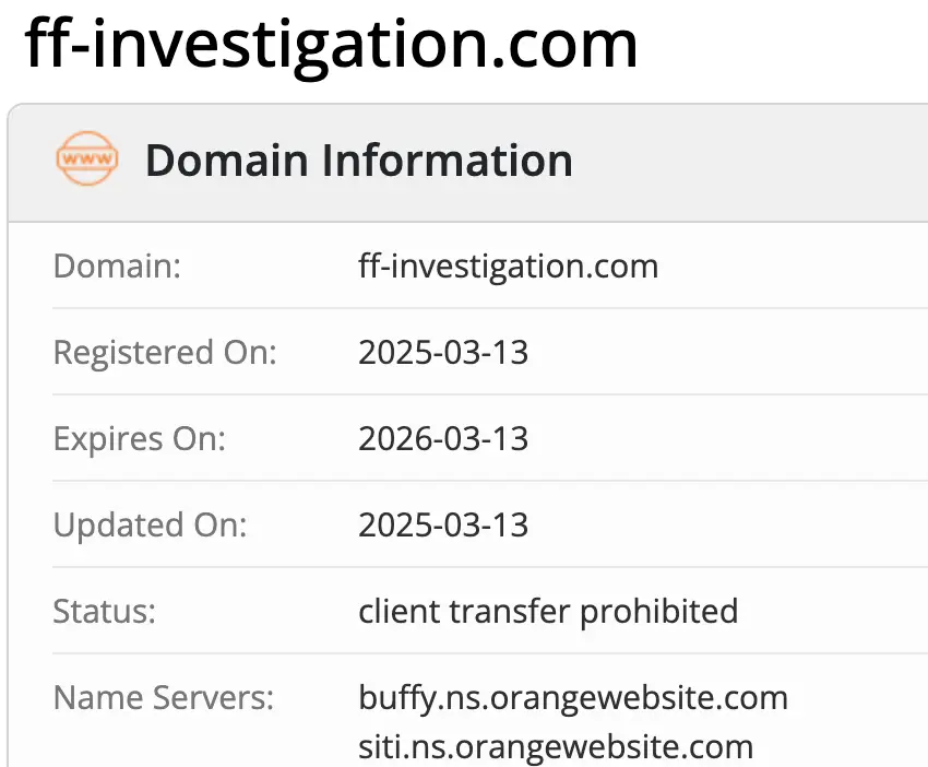 Financial Fraud Investigation Team LTD домен 